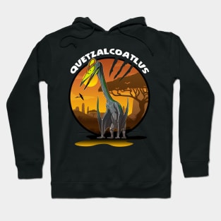 Quetzalcoatlus Prehistoric Design With Background Hoodie